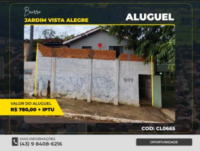 Casa para Loca��o, em Santo Ant�nio da Platina, bairro JARDIM VISTA ALEGRE, 3 dormit�rios, 1 banheiro