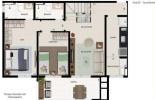 2 dormitrios (1 sute) Duplex Inferior - 157m privativos
