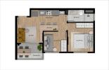 Planta 02 - 2 dorm 37m²