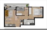 Planta 04 - 2 dorm 44m²