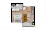 Planta 01 - 1 dorm 26m²