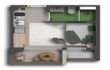 Planta 01 - 1 dorm 20m² - studio