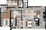 Planta 04 - 3 dorm 120m²