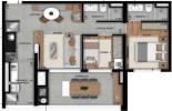 Planta 01 - 2 dorm 73m²