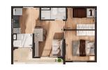 Planta 03 - 2 dorm 39m²