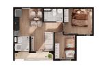 Planta 01 - 2 dorm 38m²