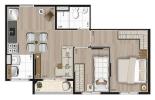 Planta 06 - 2 dorm 40m²