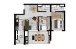 Planta 03 - 2 dorm 67m²