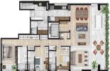 Planta 04 - 3 dorm 196m²