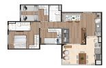 Planta 05 - 3 dorm 67m²