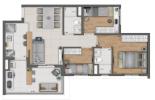 Planta 03 - 3 dorm 69m²