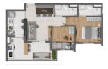 Planta 01 - 2 dorm 58m²