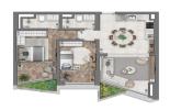 Planta 04 - 2 dorm 77m²