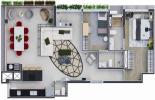 Planta 01 - 2 dorm 96m²