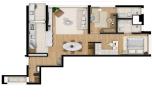 Planta 02 - 2 dorm 85m²