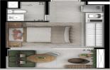 Planta 01 - 1 dorm 26m² - studio