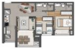 Planta 02 - 2 dorm 61m²