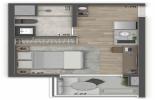 Planta 02 - 1 dorm 27m² - studio