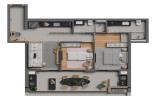 Planta 04 - 2 dorm 78m²