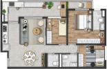 Planta 03 - 3 dorm 84m²