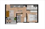 Planta 03 - 2 dorm 38m²