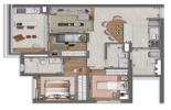 Planta 02 - 3 dorm 77m²