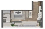 Planta 03 - 1 dorm 39m² - studio