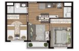 Planta 02 - 2 dorm  39m²