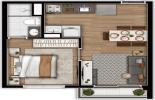 Planta 01 - 1 dorm 31m²