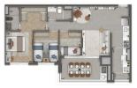 Planta 10 - 3 dorm 85m²