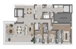 Planta 02 - 3 dorm 185m²