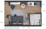 Planta 02 - 1 dorm 23m² - studio