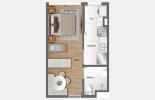 Planta 02 -  26m² - studio