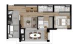 Planta 05 - 2 dorm 65m²