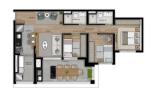 Planta 07 - 3 dorm 84m²