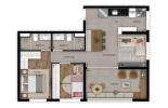 Planta 04 - 2 dorm 67m²