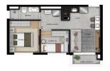 Planta 02 - 2 dorm 40m²