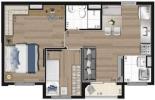 Planta 06 - 2 dorm 42 91m²