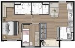 Planta 08 - 2 dorm 42 91m²