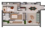 Planta 04 - 2 dorm 83m