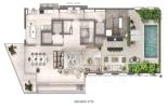 Planta 06 - 4 dorm 559,36m - cobertura duplex - superior
