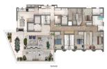 Planta 01 - 4 dorm 293,40m