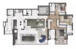 PLANTA TIPO 159 m� - 4 DORMS - 2 SU�TES