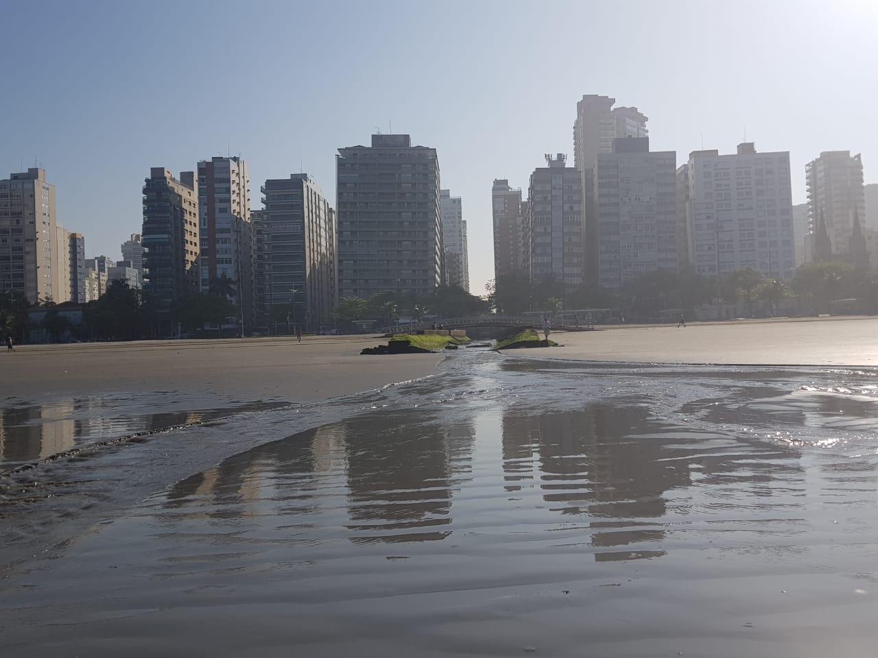 Vista da Orla de Santos, na praia do Embare em Santos!